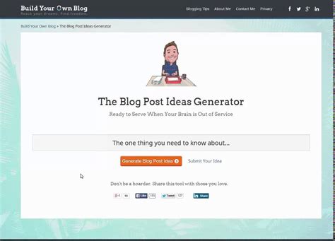 Build Your Own Blog'S Idea Generator